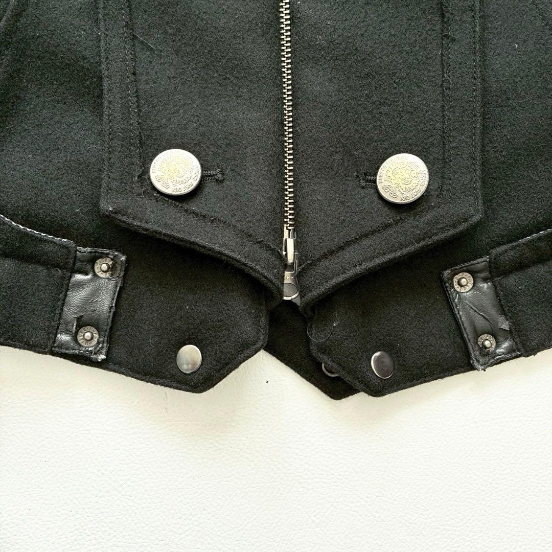 【くろ 】PPFM ナポレオンジャケット L ギミック ラクーンファー付き