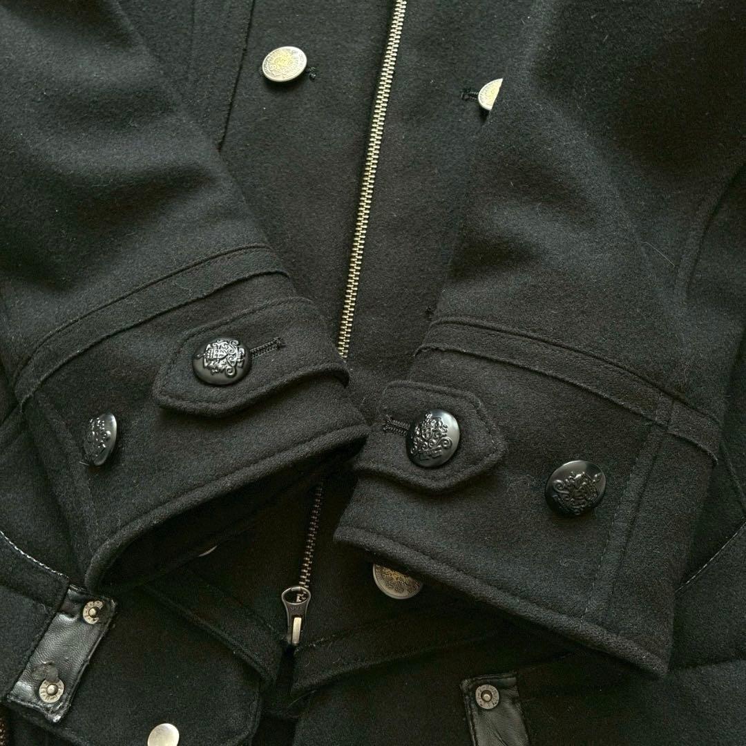 【くろ 】PPFM ナポレオンジャケット L ギミック ラクーンファー付き