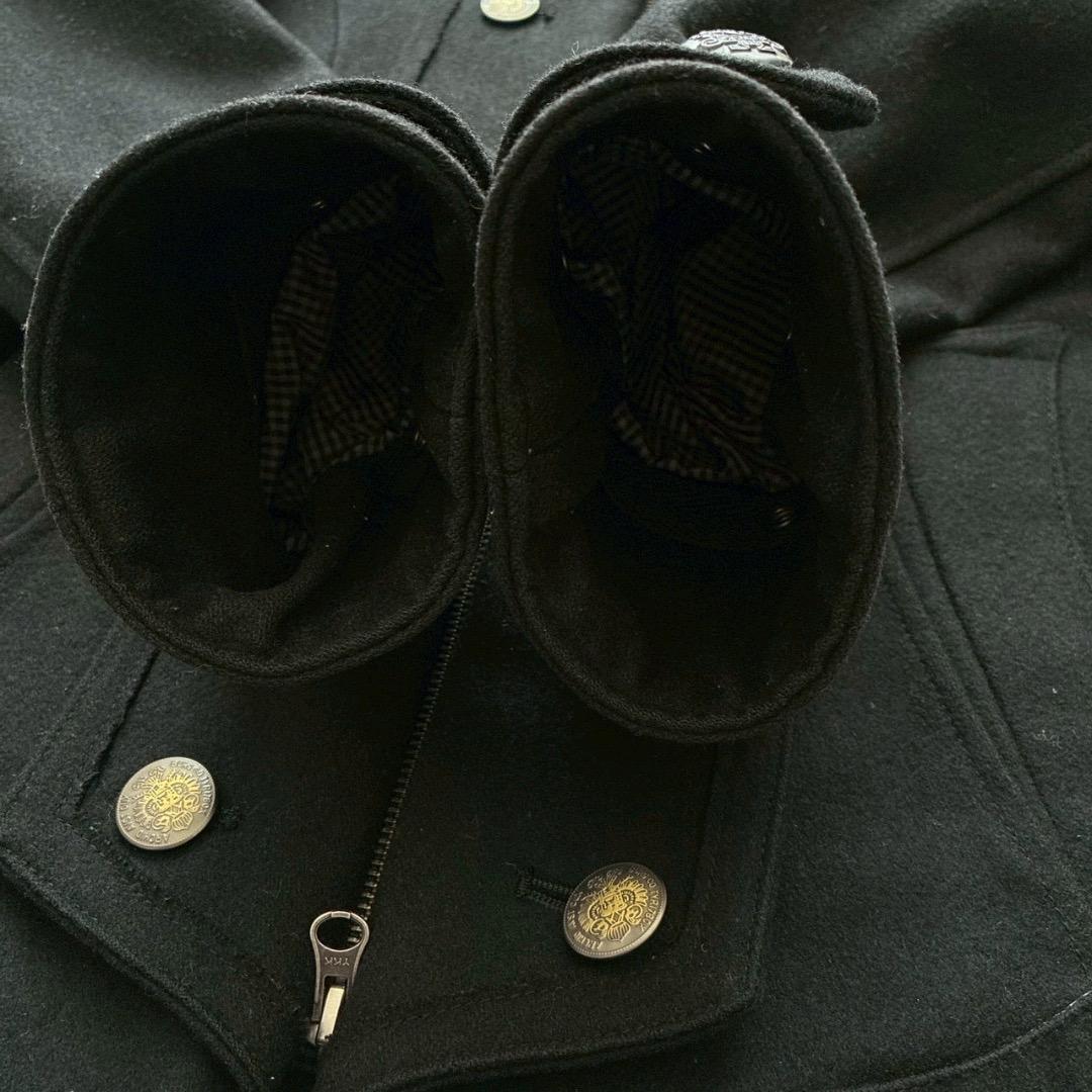 【くろ 】PPFM ナポレオンジャケット L ギミック ラクーンファー付き