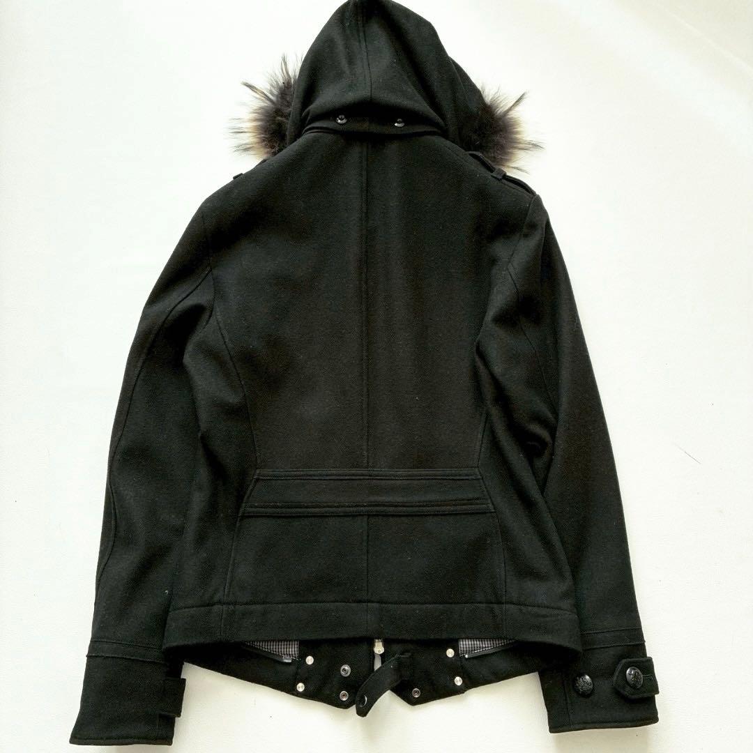 【くろ 】PPFM ナポレオンジャケット L ギミック ラクーンファー付き