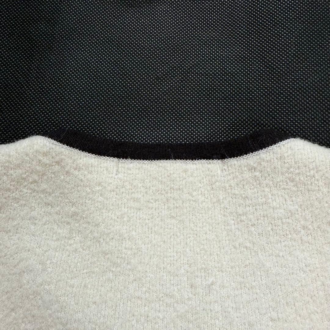 【美品】23区 ミニブークレ ニットジャケット アイボリー 38 金ボタン