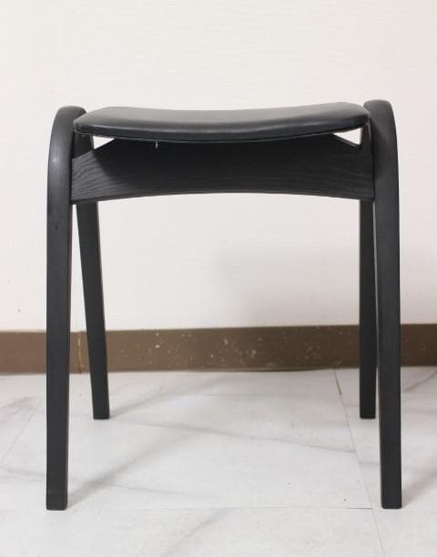 美品 秋田木工 スタッキング スツール チェア 椅子 曲木 ②