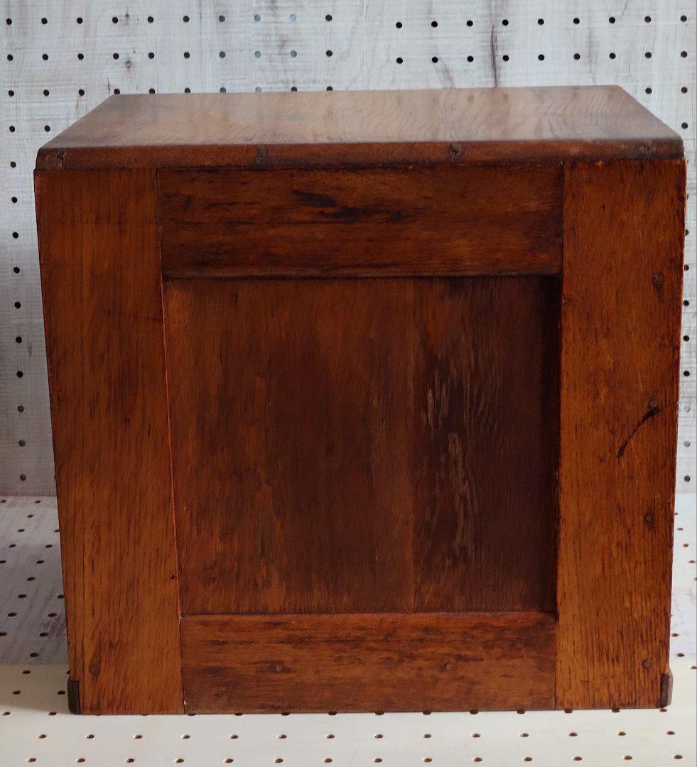 昭和レトロ 古家具 4段 木製小引き出し アンティーク 書類棚　マルニ