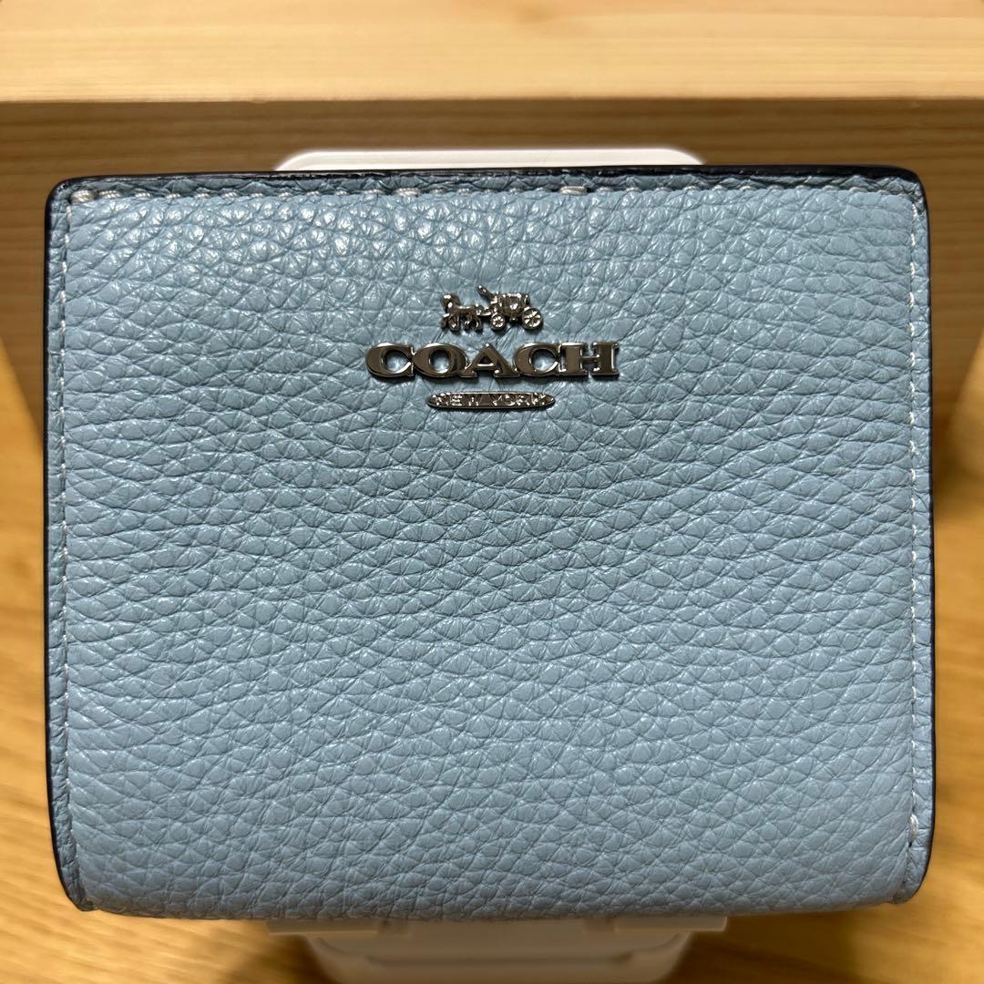 coach 二つ折り財布(空色)未使用品