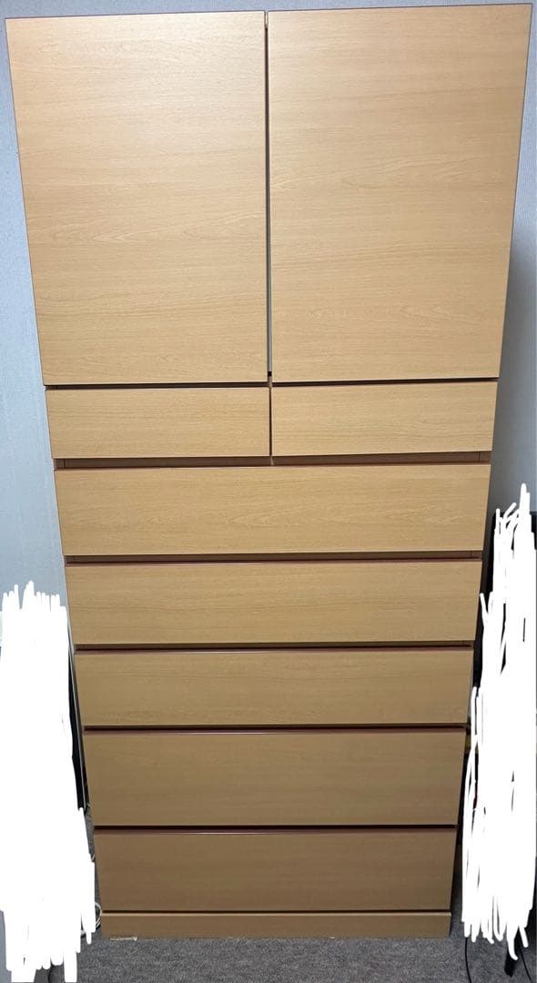 本日限定価格‼️タンス　引き出し　収納　6段引き出し　3段開き扉　ハイチェスト