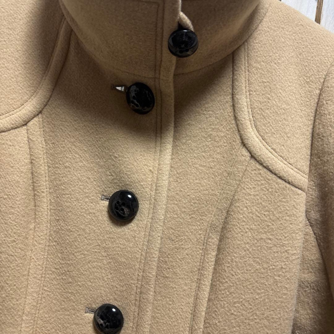 BURBERRY BLUE LABELファー付きベージュロングコート