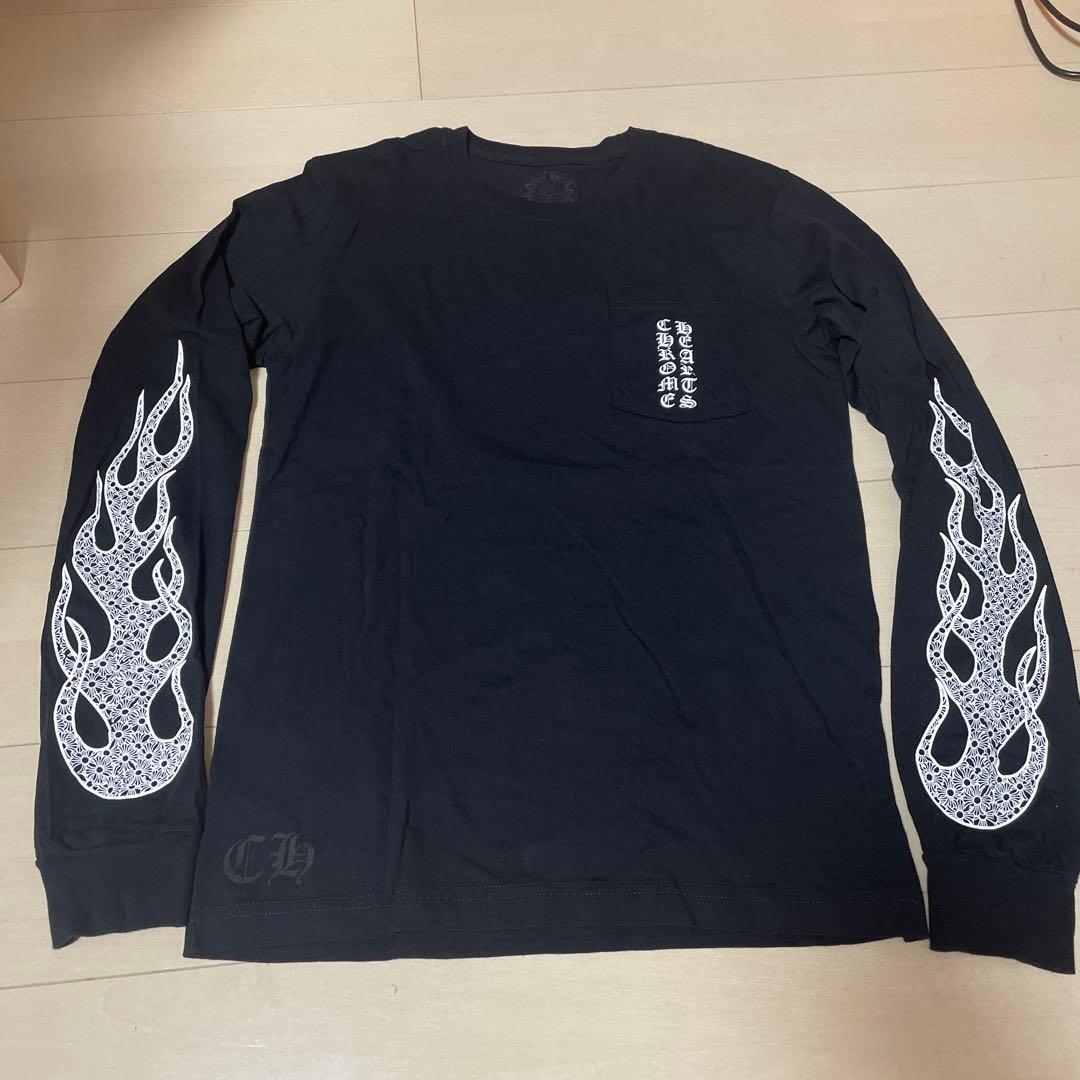 インボイス原本付き正規品　クロムハーツ　長袖Tシャツ　フレイム