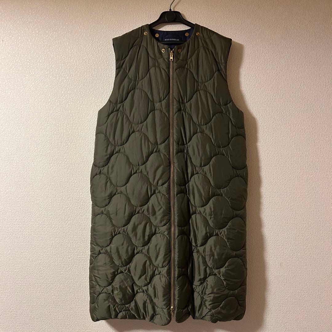 MADISONBLUE マディソンブルー キルティングベスト カーキ