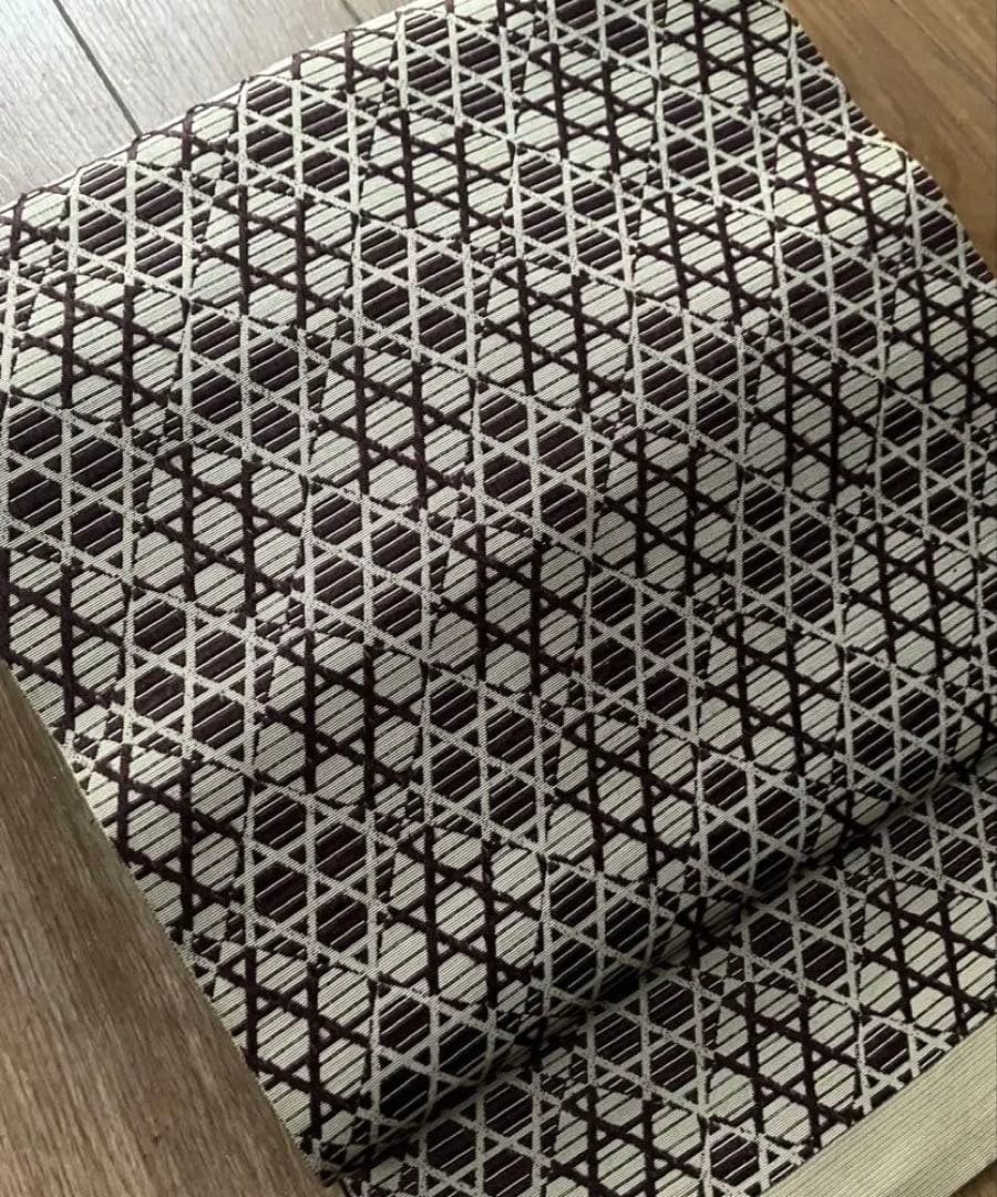 セール【西陣織、美品・両面】ハイブランドの様な洗練された抽象柄☆正絹名古屋帯