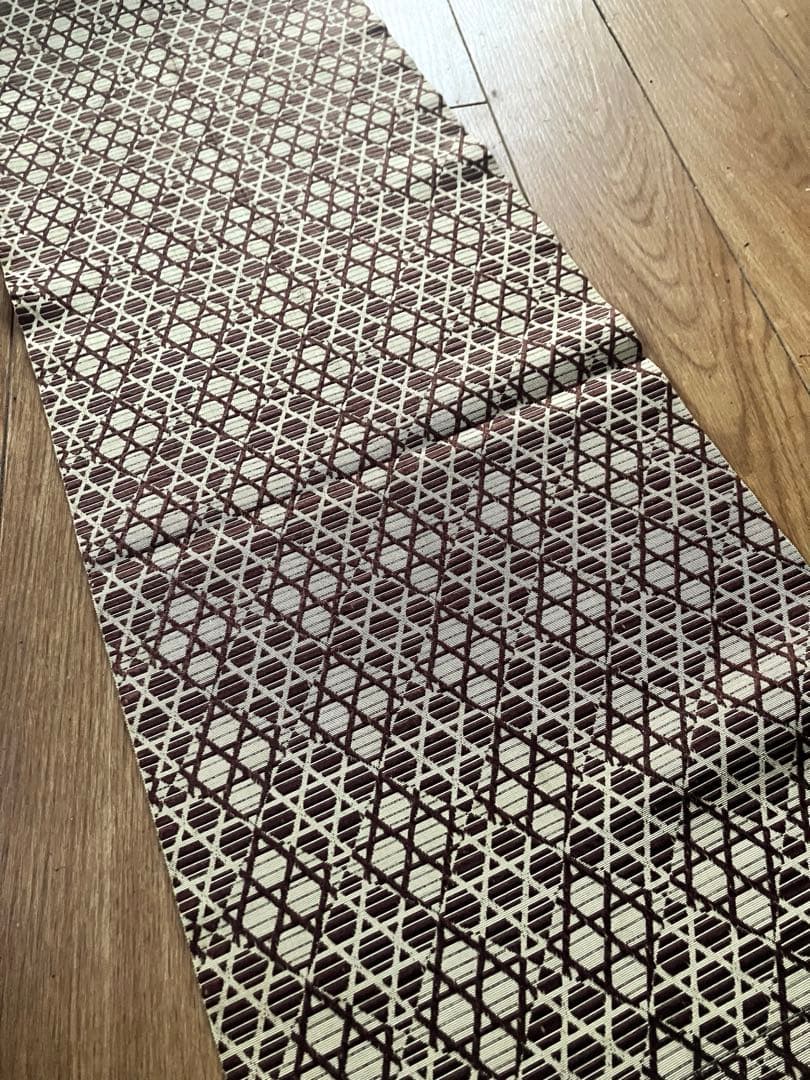 セール【西陣織、美品・両面】ハイブランドの様な洗練された抽象柄☆正絹名古屋帯