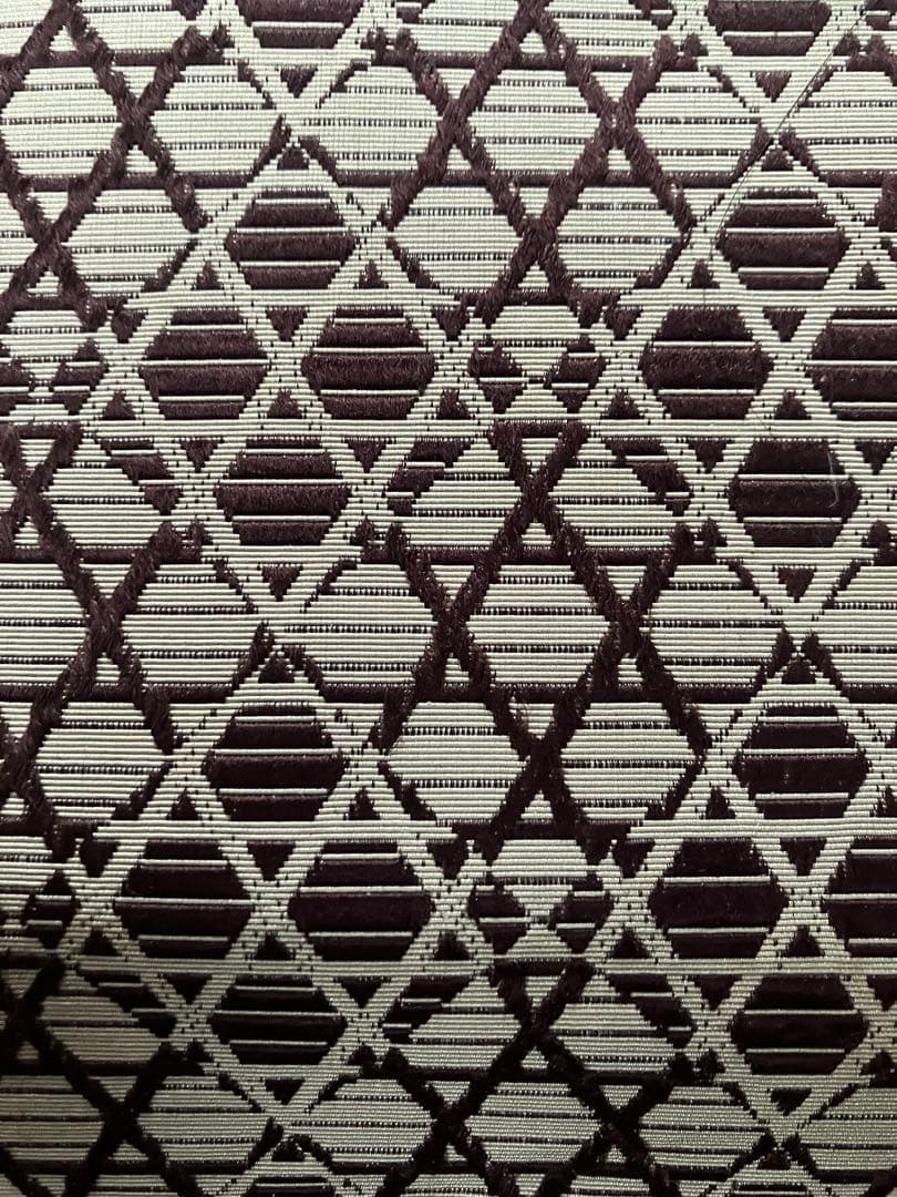 セール【西陣織、美品・両面】ハイブランドの様な洗練された抽象柄☆正絹名古屋帯