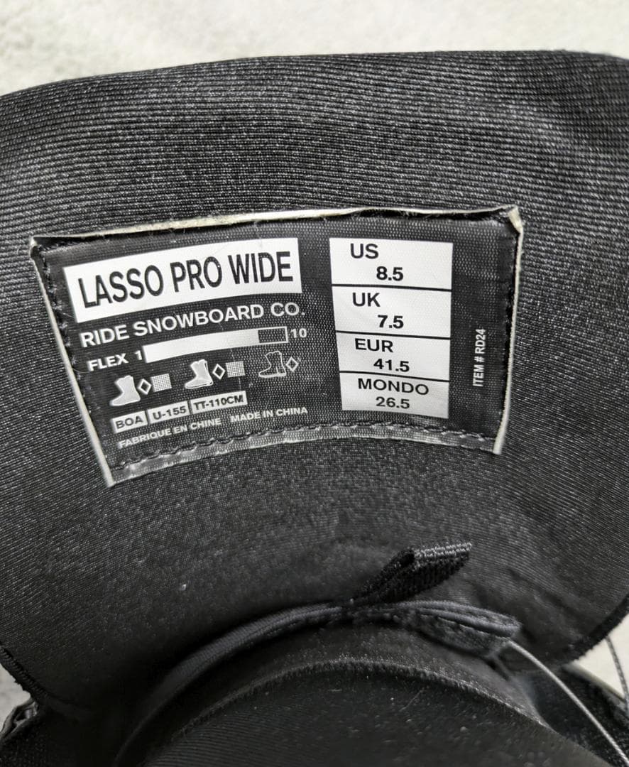 RIDE Lasso Pro Wide 24-25 スノーボードブーツ