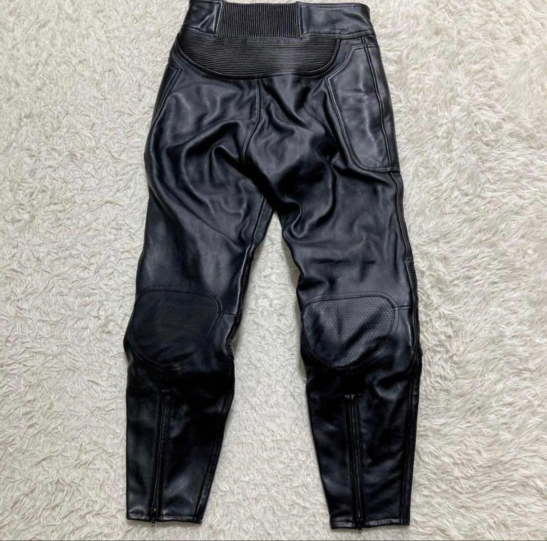 ⭐極美品⭐ナンカイ レザーパンツ L バイク ライディング ブラック 膝パット