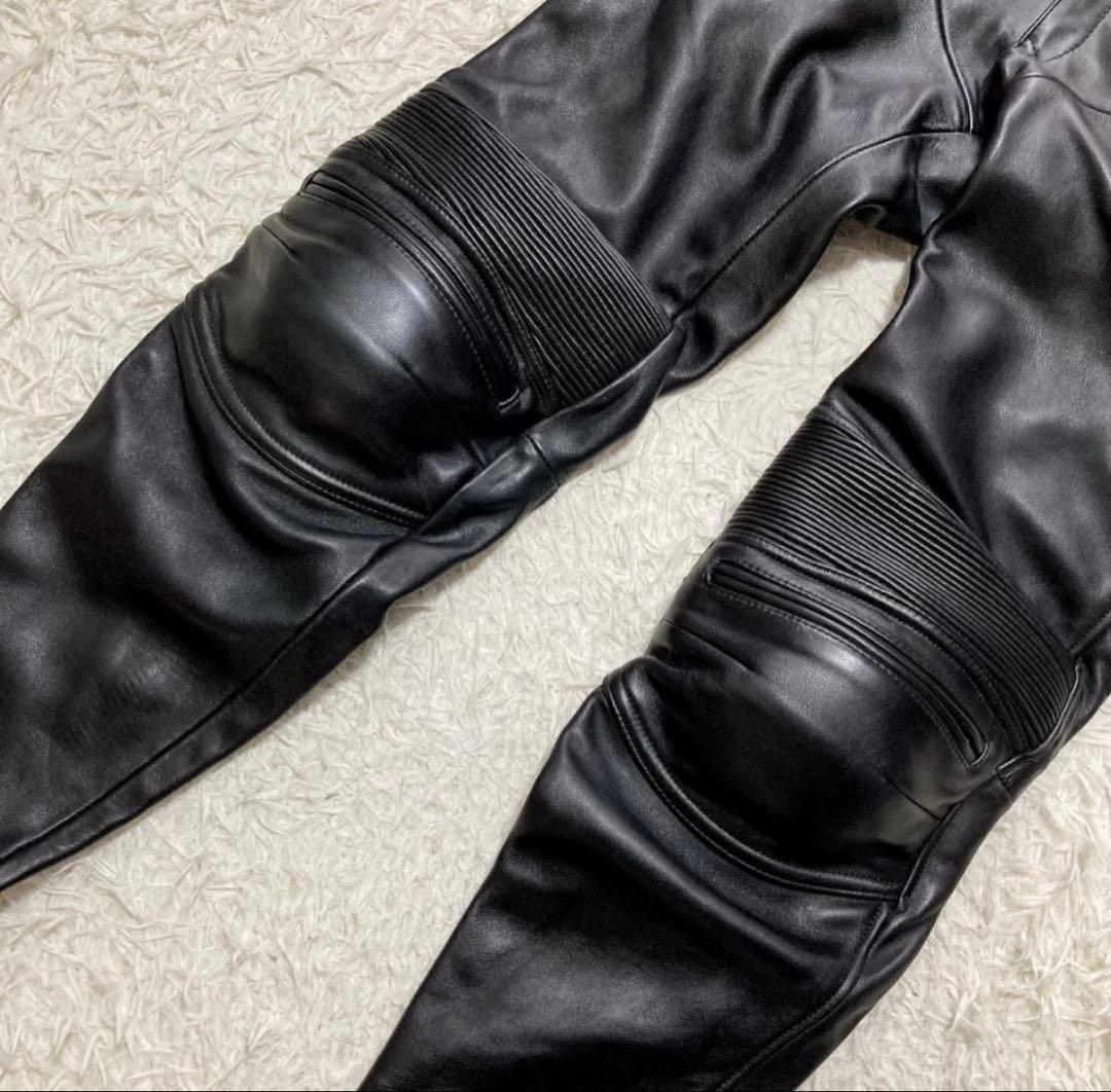 ⭐極美品⭐ナンカイ レザーパンツ L バイク ライディング ブラック 膝パット
