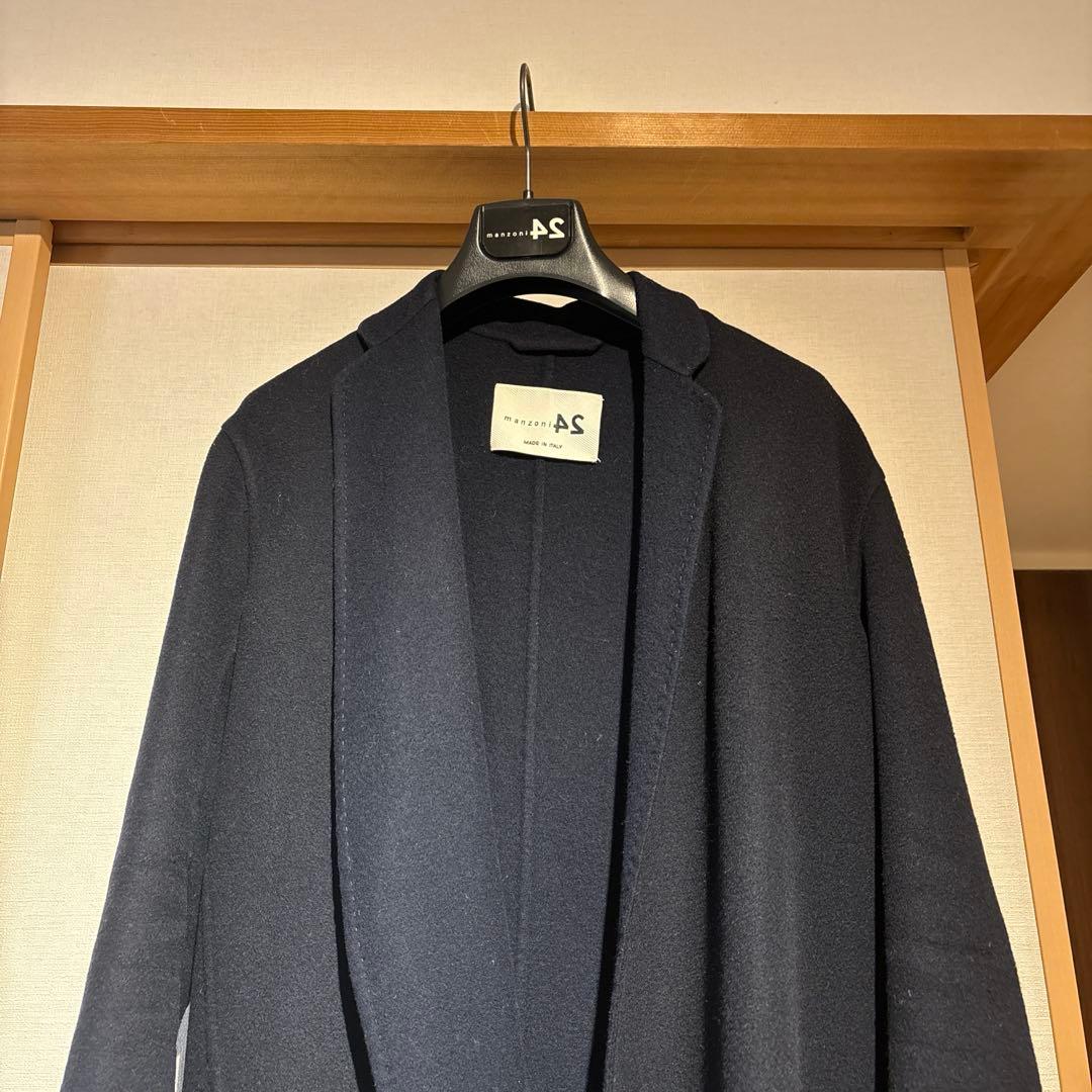【MANZONI24】最終　STRASBURG ネイビー チェスターコート