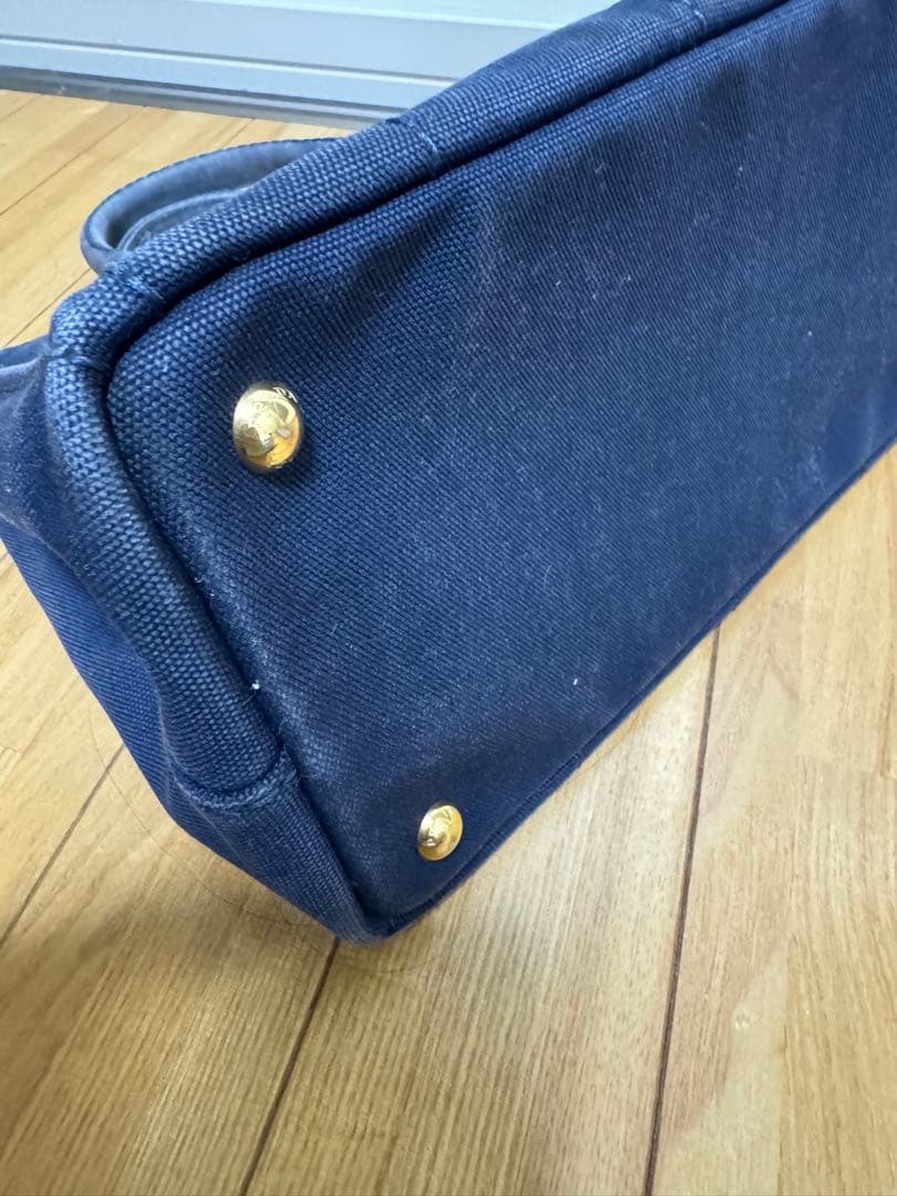 プラダ カナパ デニム ブルー ネイビー バック バッグ トートバッグ