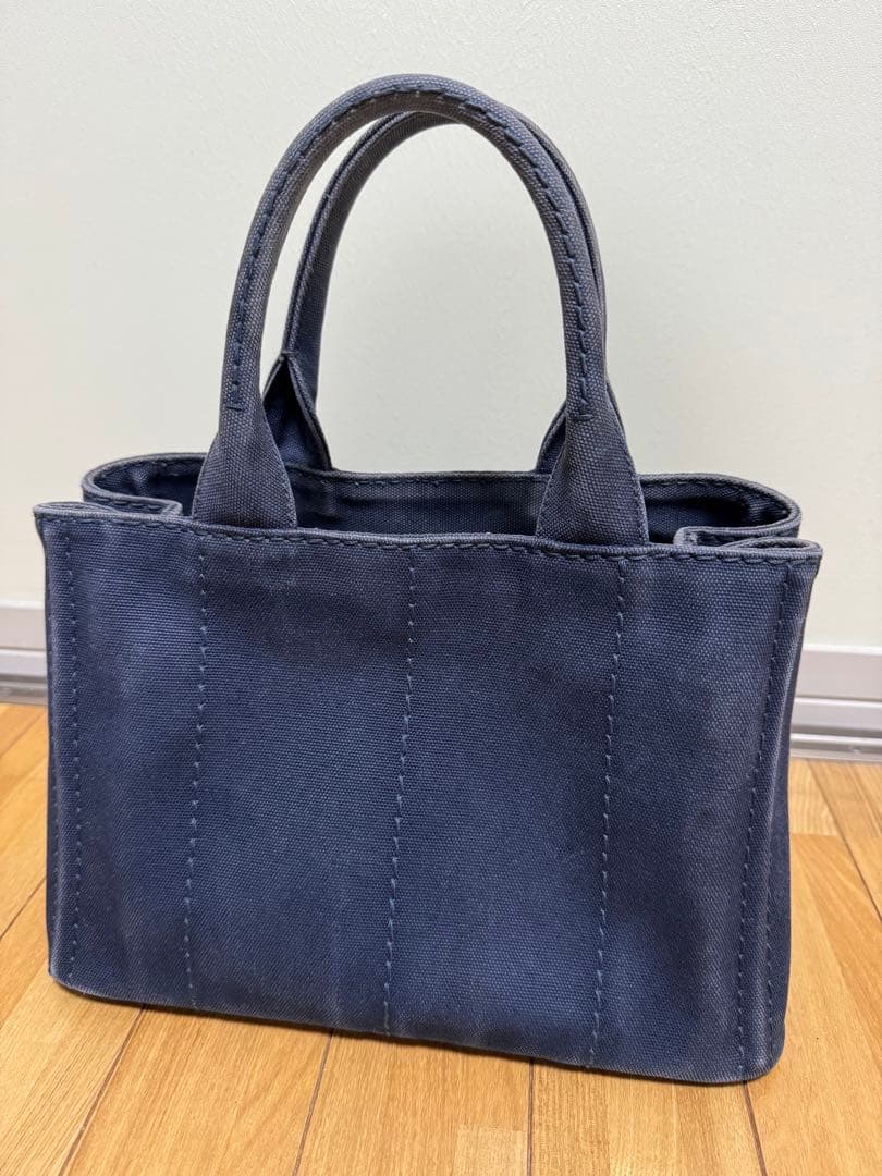 プラダ カナパ デニム ブルー ネイビー バック バッグ トートバッグ