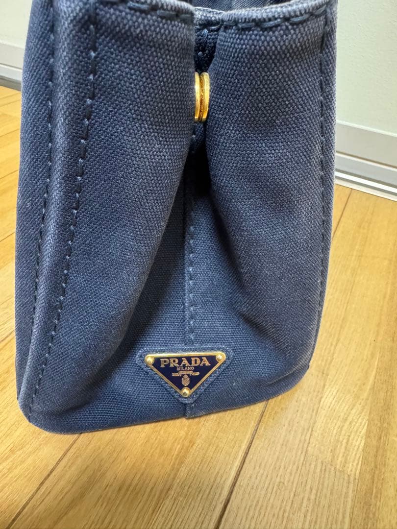 プラダ カナパ デニム ブルー ネイビー バック バッグ トートバッグ