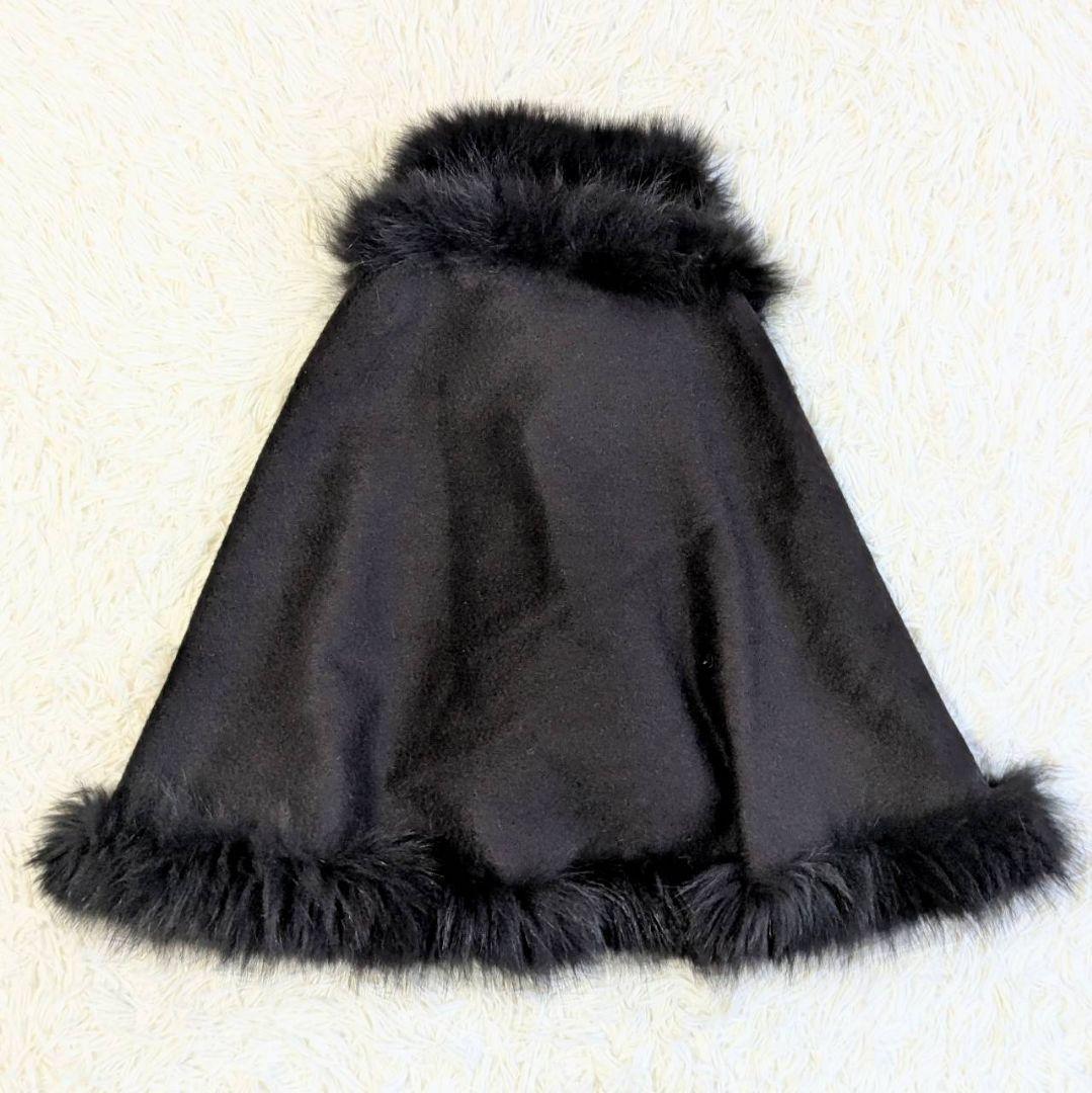 ✨新品未使用✨ エポカ カシミヤ ケープ コート ポンチョ ブルーフォックス 黒