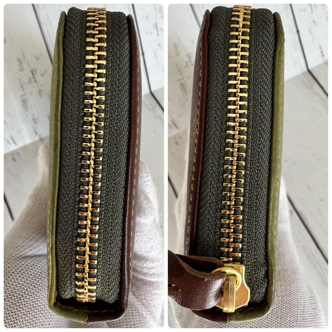 新品　公式　MOOMIN ムーミン 長財布 本革 ラウンドファスナー　スナフキン