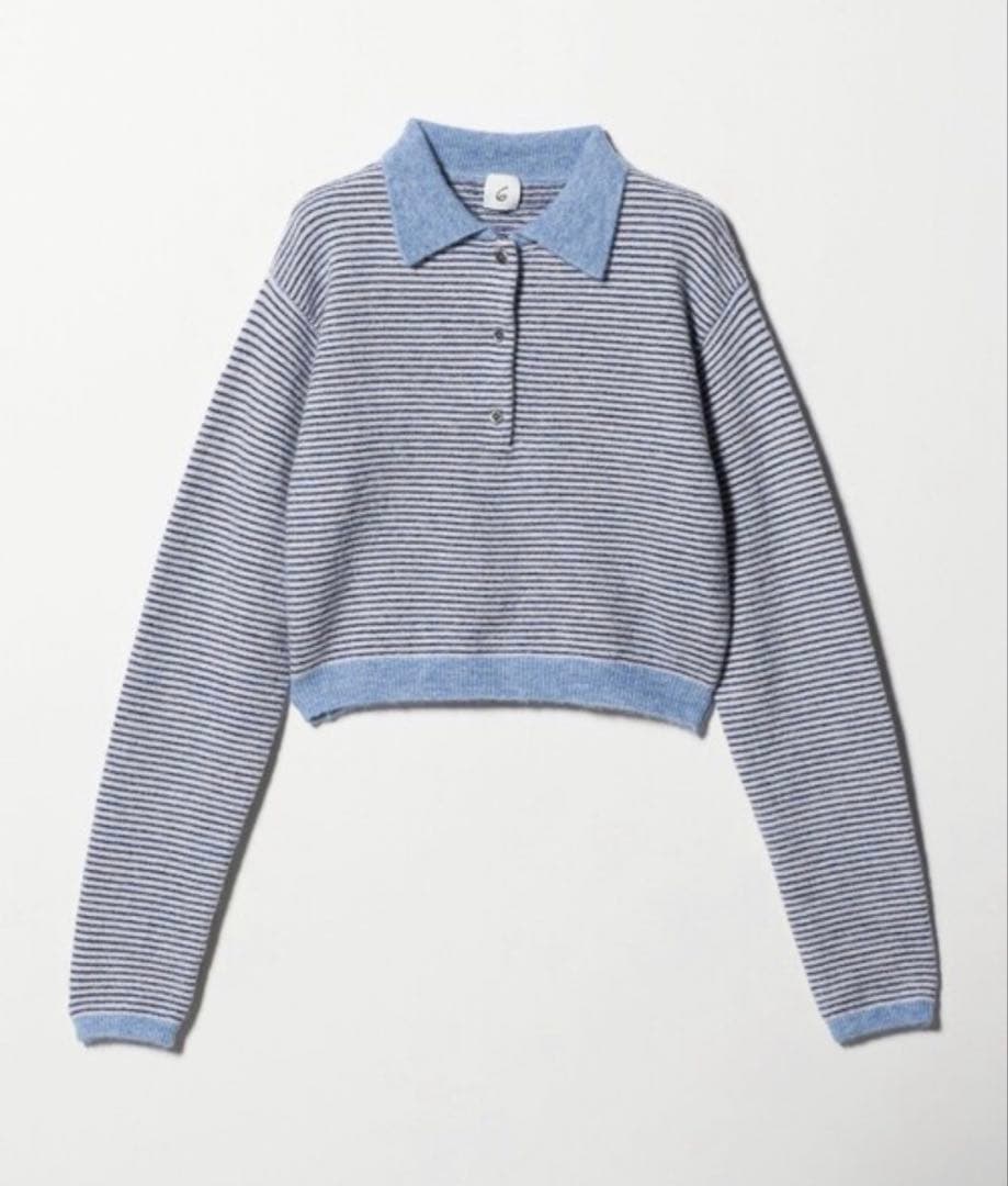 6(ROKU)アルパカウールナイロンポロニット