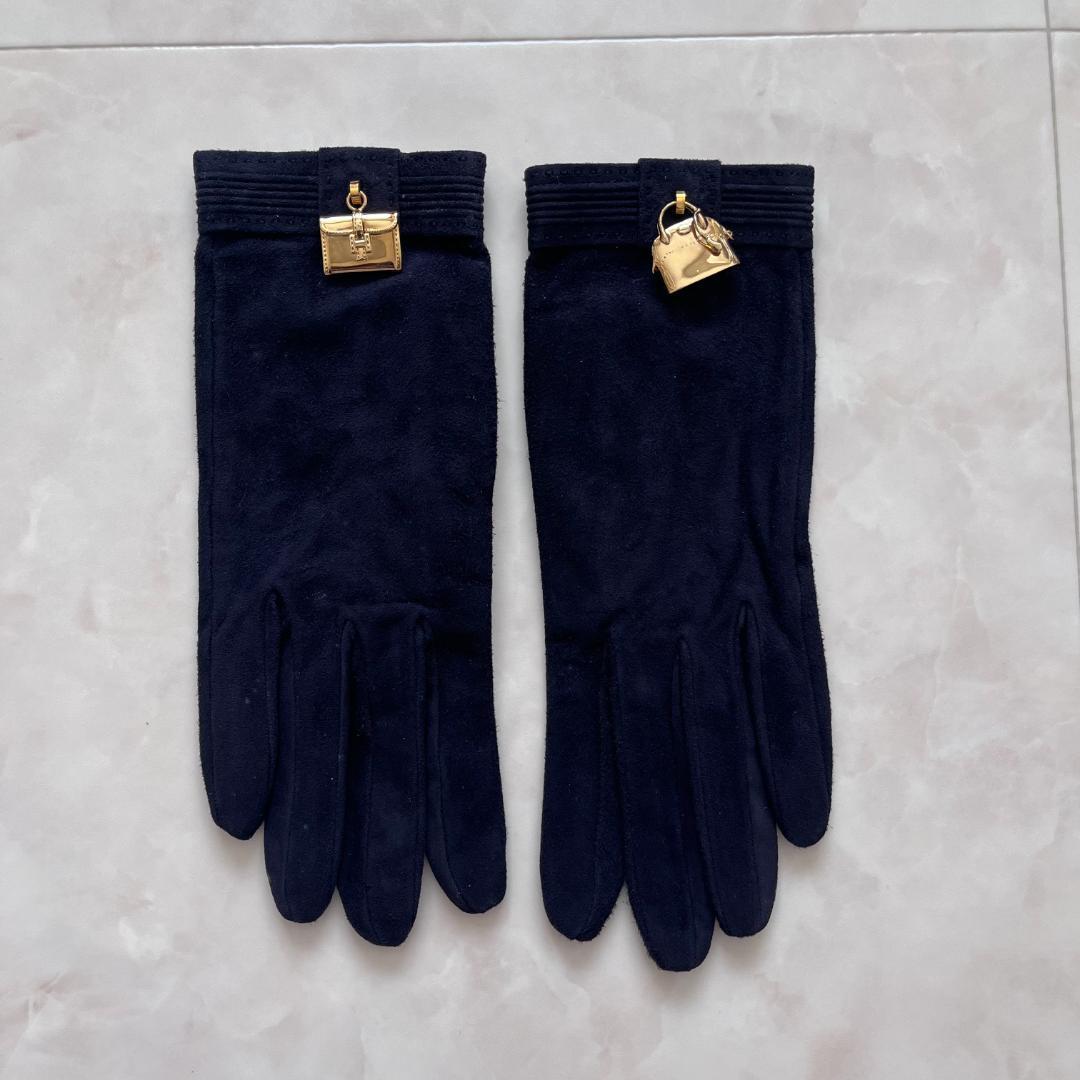 希少✨エルメス ボリード・ジジェチャーム スエード 手袋 ヴィンテージ
