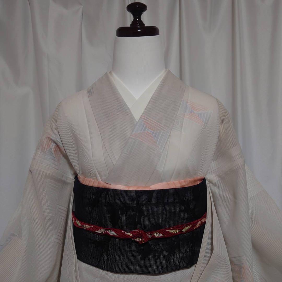 正絹　絽　小紋　夏もの　薄物　フルセット　美品