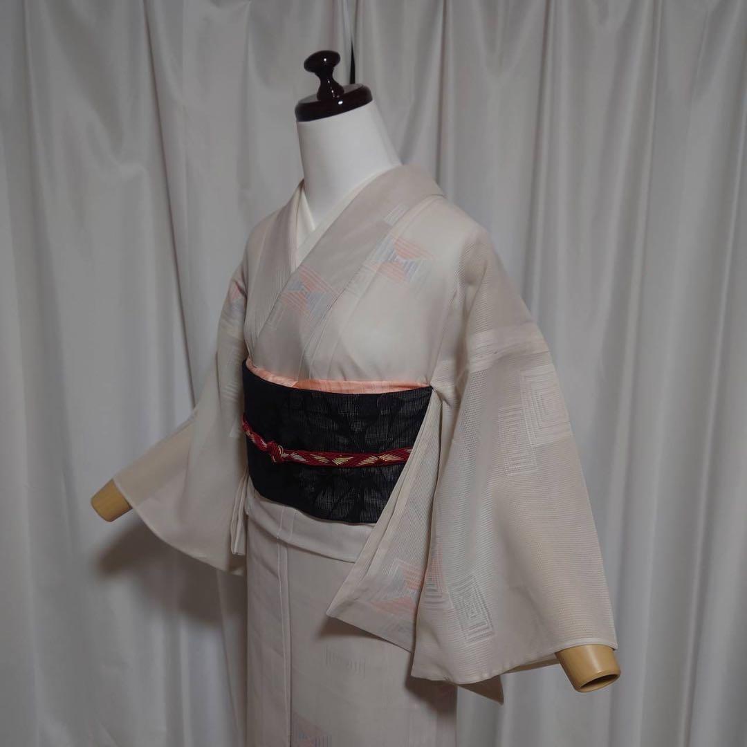 正絹　絽　小紋　夏もの　薄物　フルセット　美品