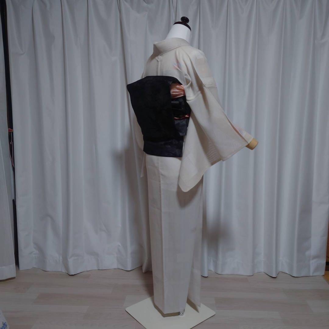 正絹　絽　小紋　夏もの　薄物　フルセット　美品