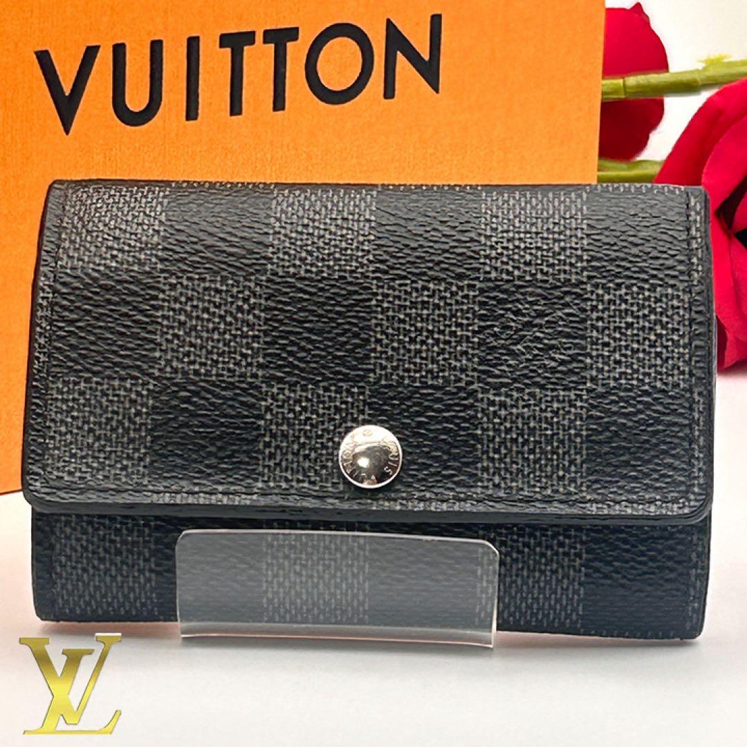 極美品✨ルイヴィトン 6連 キーケース ダミエ グラフィット ミュルティクレ6