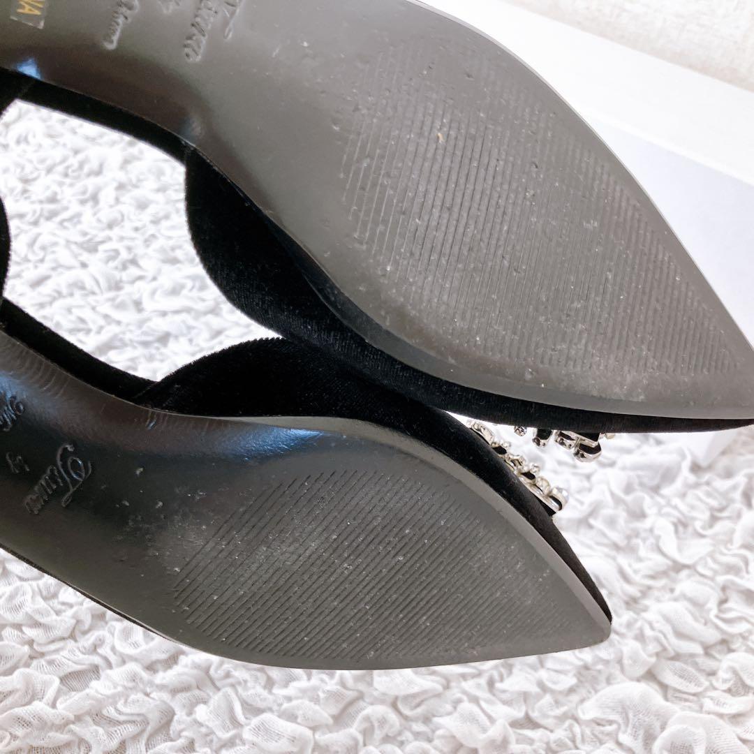 未使用【WEB限定販売】マリコオイカワ(ビジュー付フラットシューズ)23.5