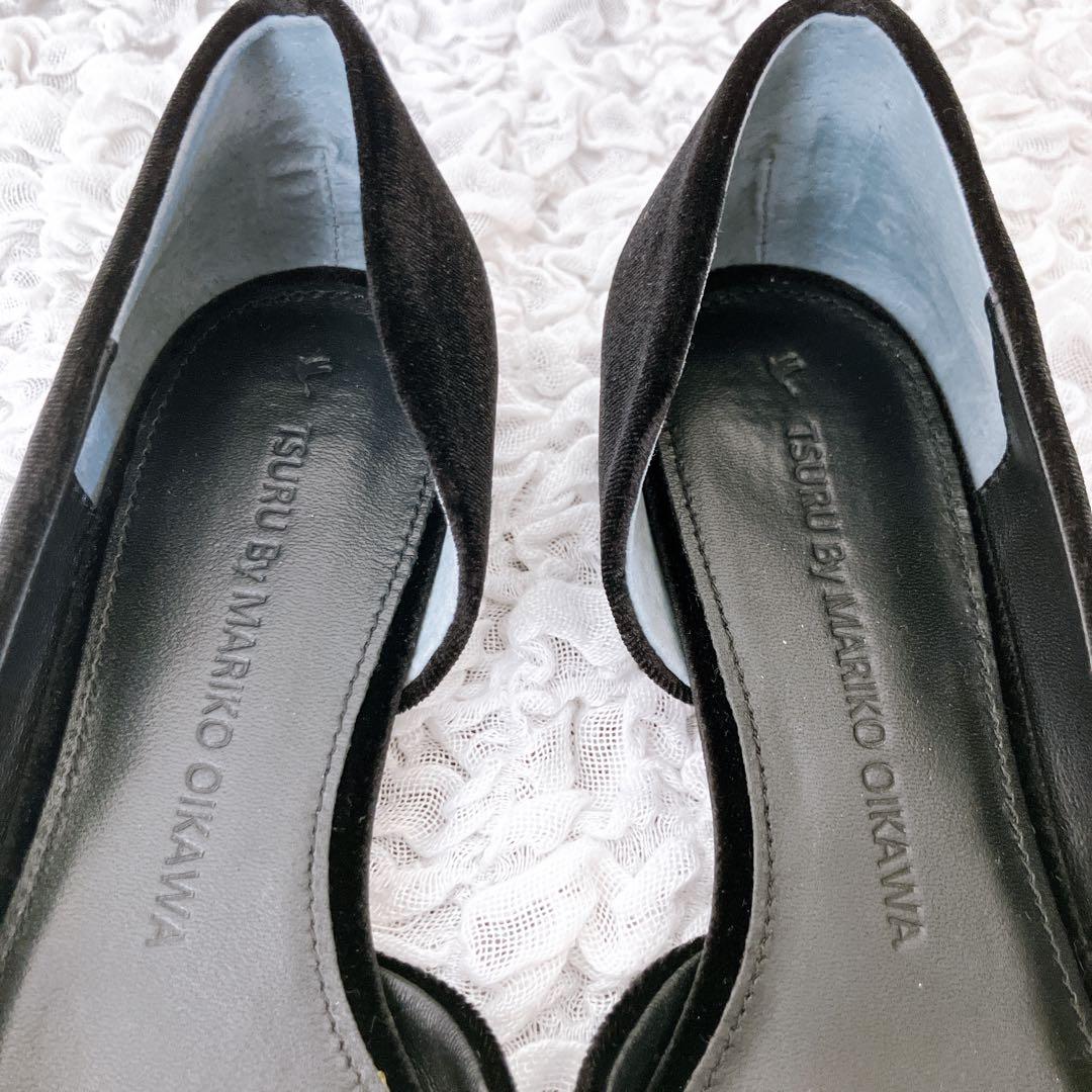 未使用【WEB限定販売】マリコオイカワ(ビジュー付フラットシューズ)23.5