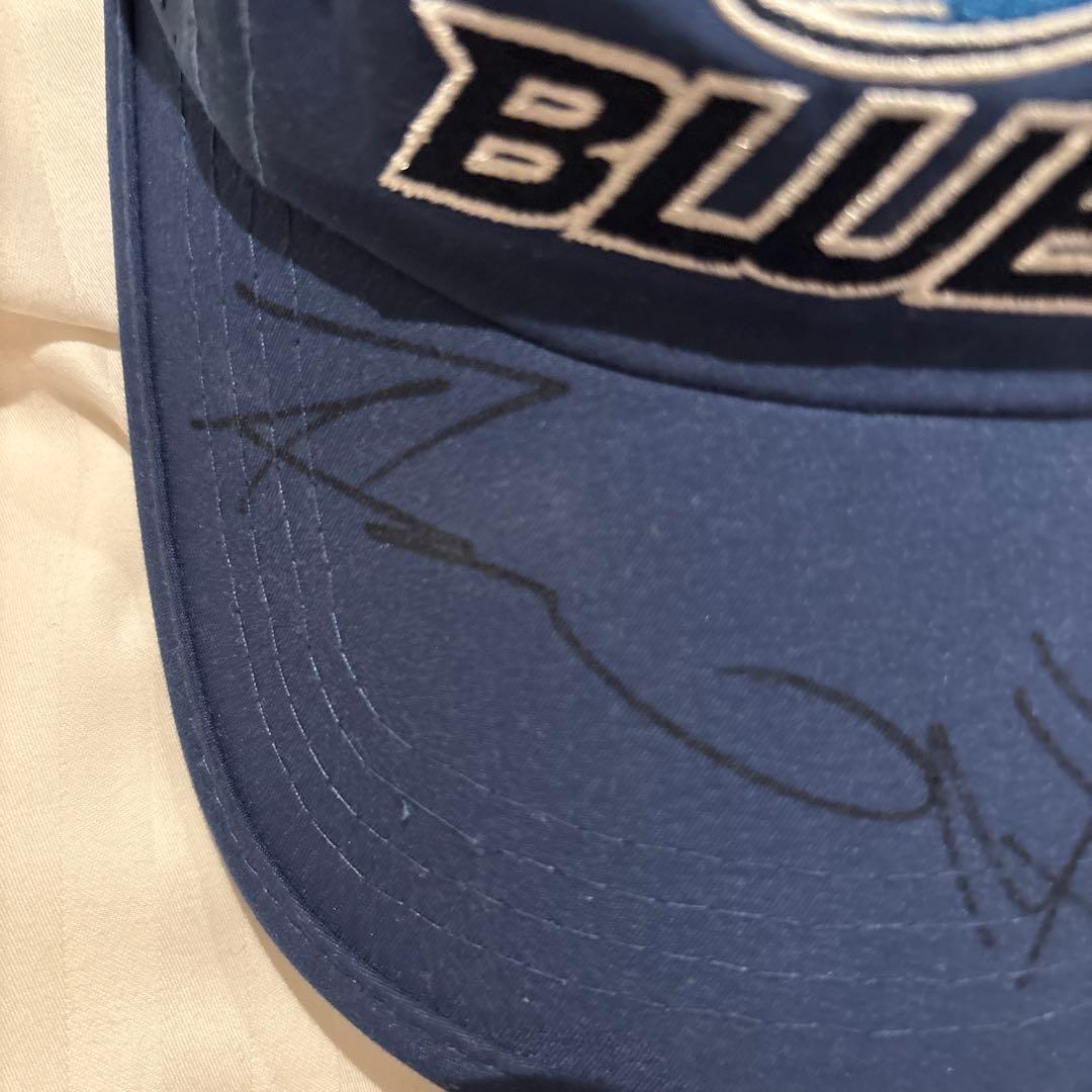 BLUES サイン入りキャップ 青