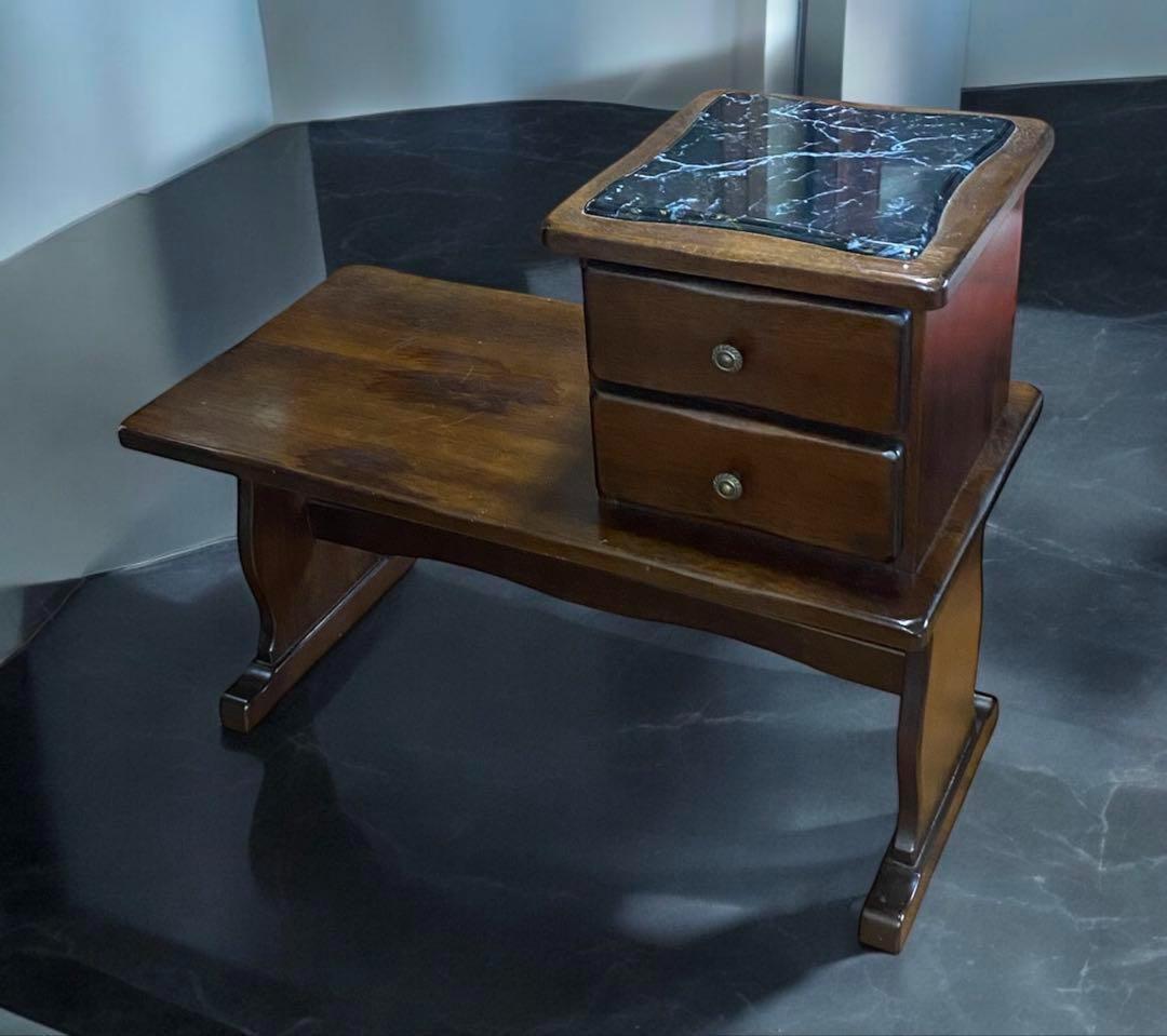 カリモク家具★テレフォンベンチ　花台　文机　使い方いろいろ