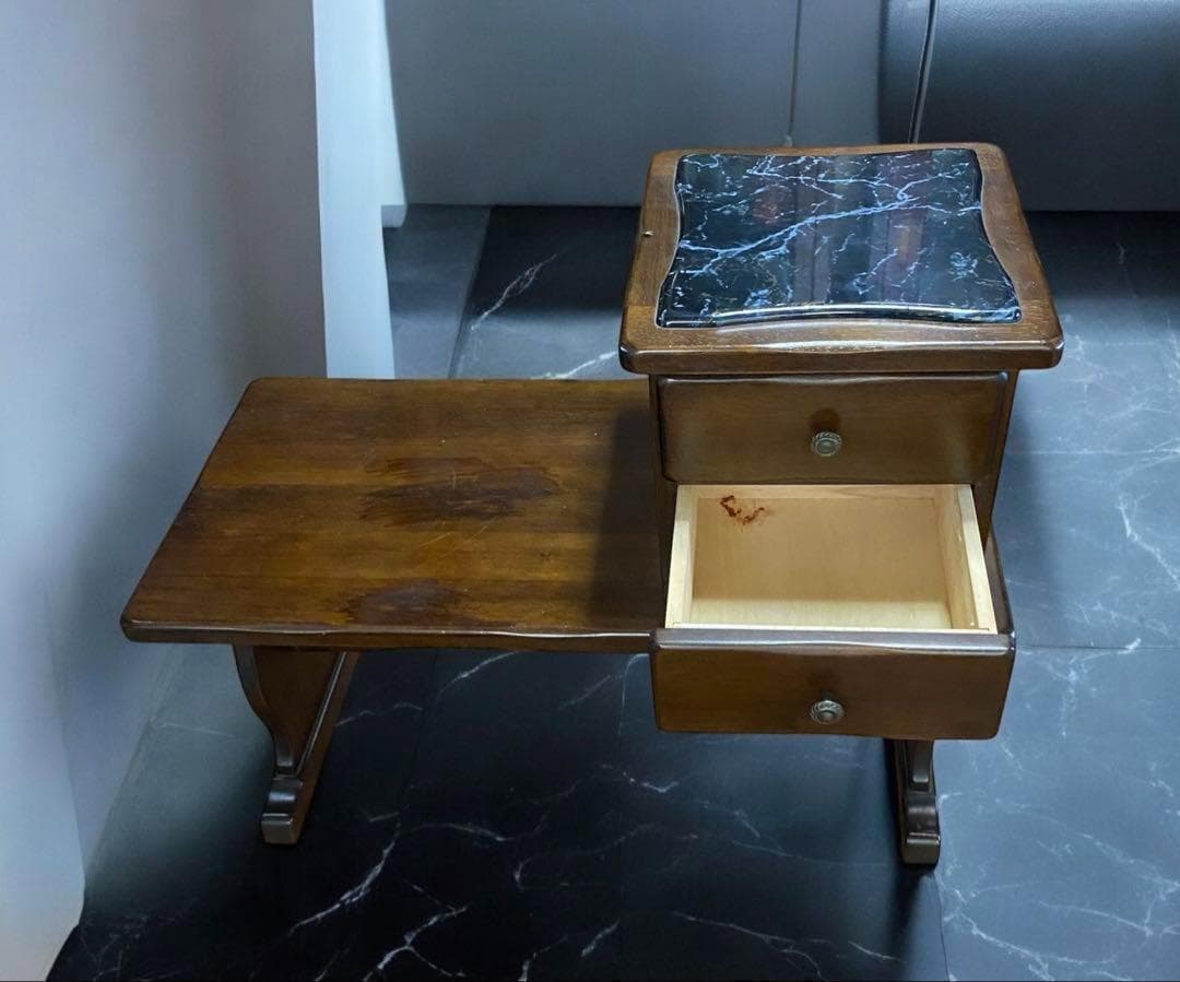 カリモク家具★テレフォンベンチ　花台　文机　使い方いろいろ