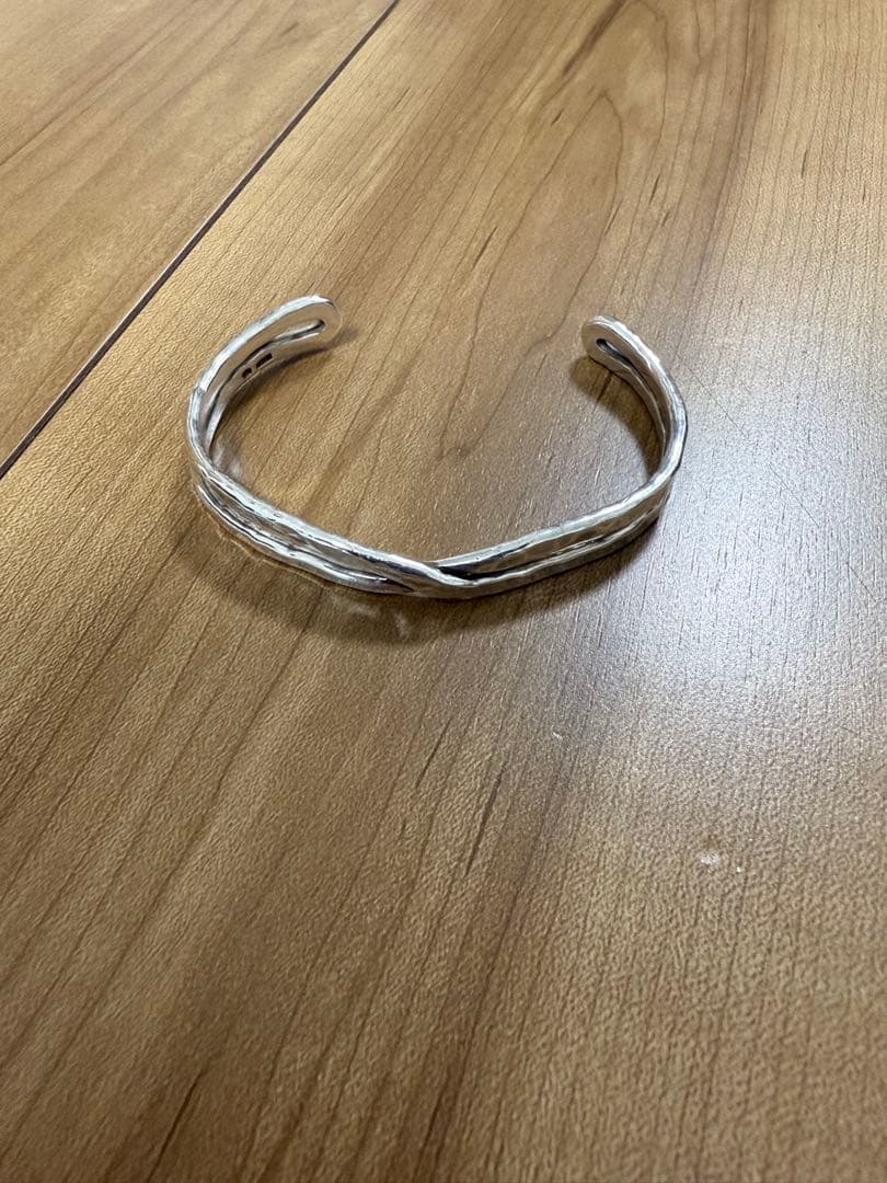 市松 シルバー980 クロスバングル