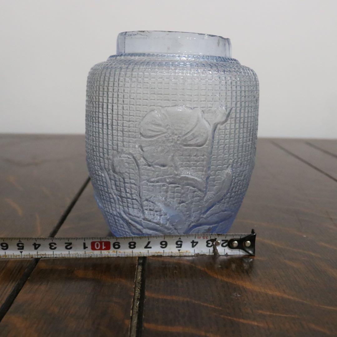 大正〜昭和初期のあめや瓶　菓子瓶　飴屋瓶 プレスガラス　古道具骨董和ガラス