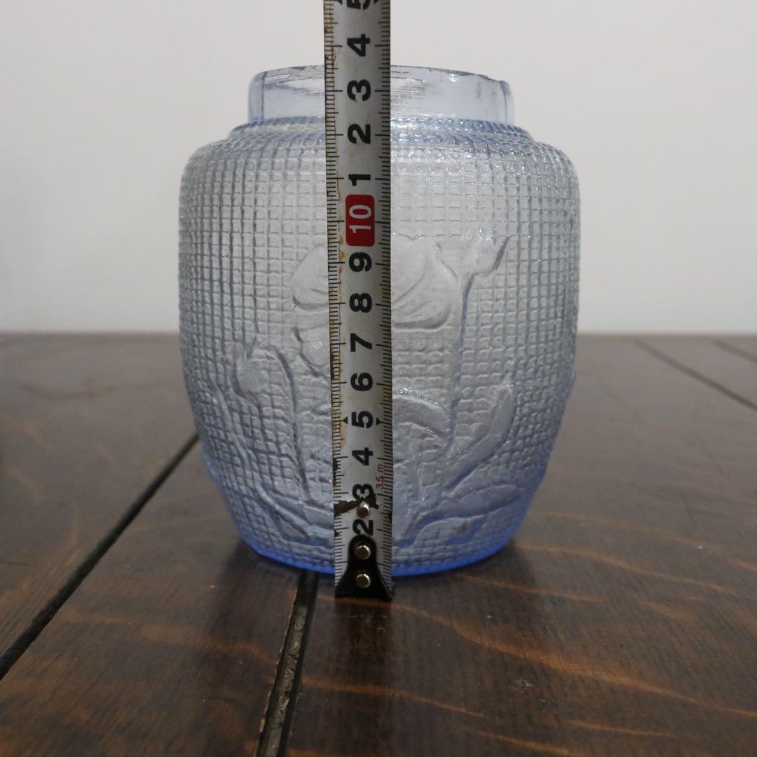 大正〜昭和初期のあめや瓶　菓子瓶　飴屋瓶 プレスガラス　古道具骨董和ガラス