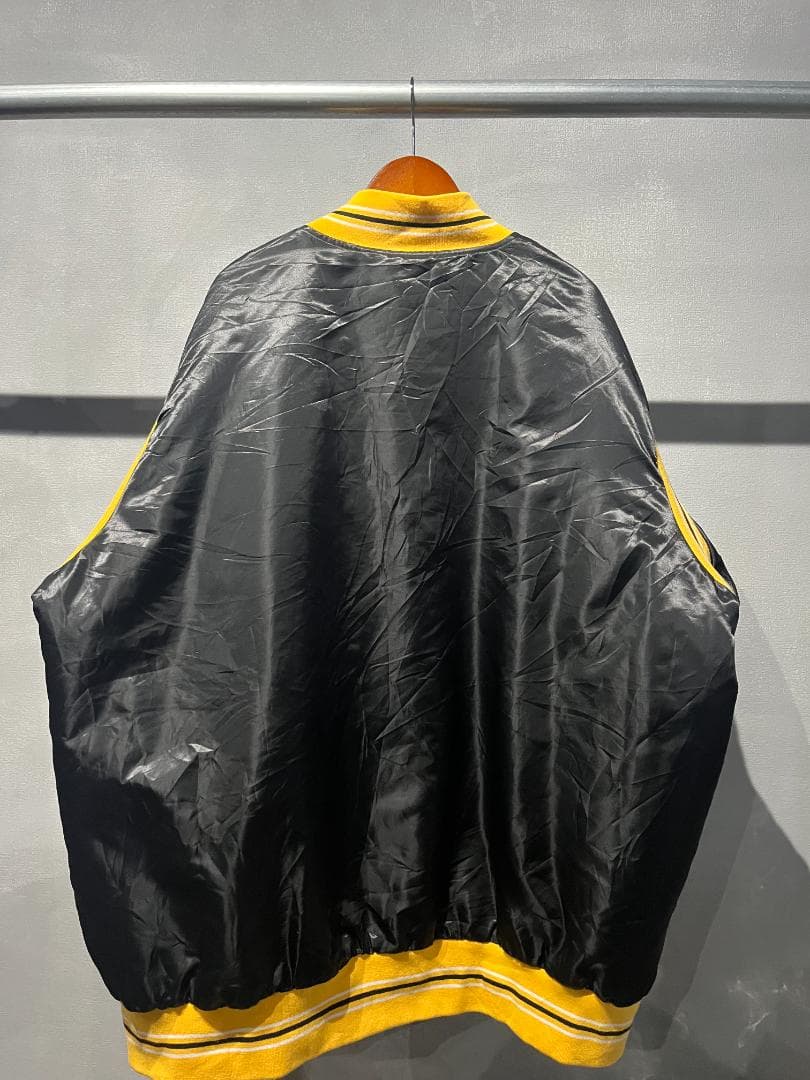 【古着】STARTER グリズリーズ　ナイロンスタジャン　ブラック