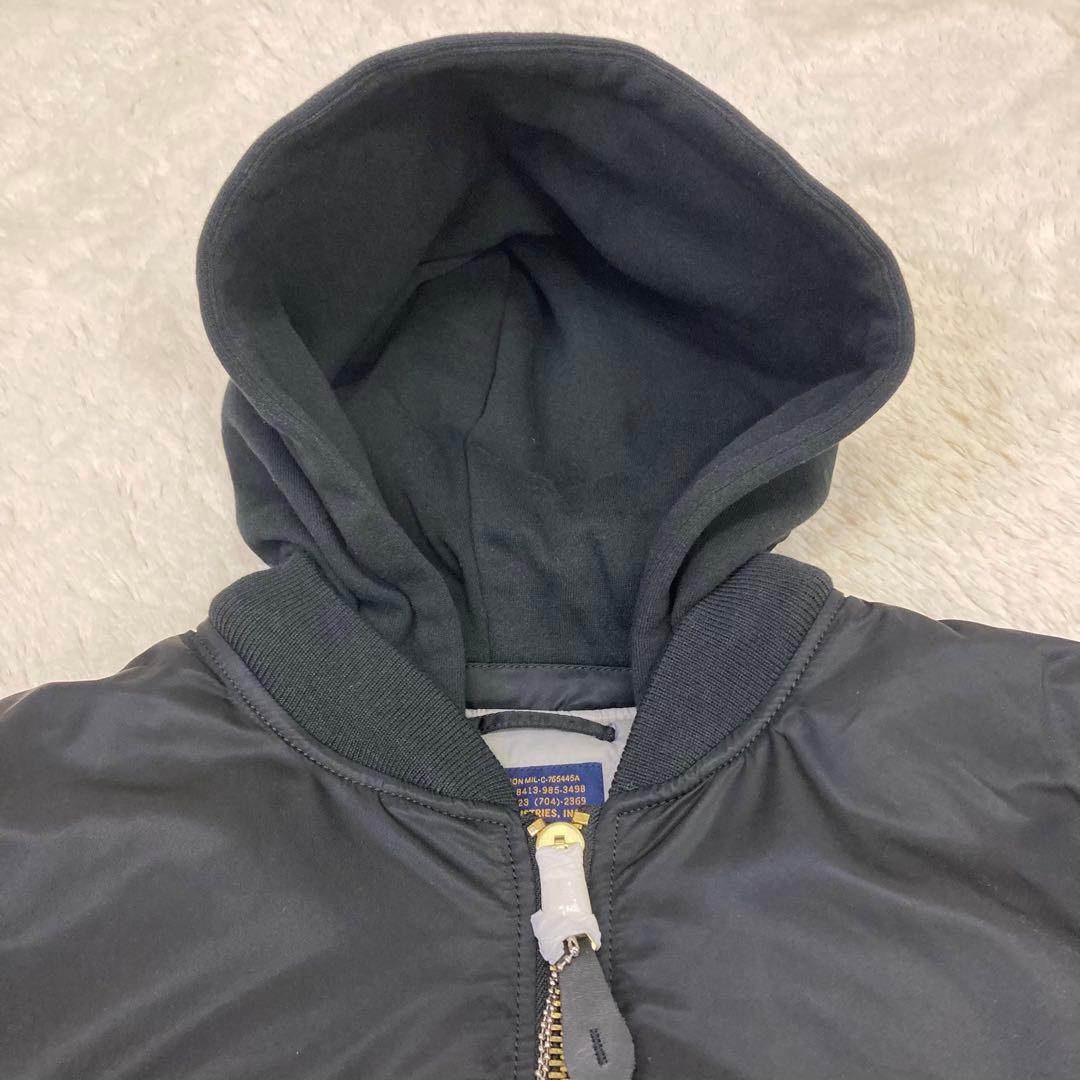 新品 ALPHA INDUSTRIES MA-1 フライトジャケット フード脱着