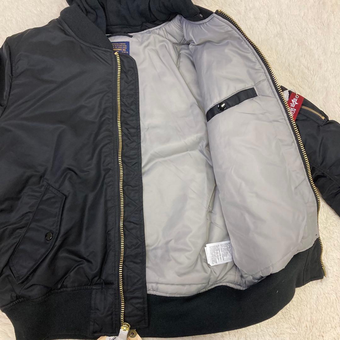 新品 ALPHA INDUSTRIES MA-1 フライトジャケット フード脱着