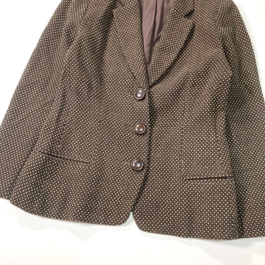クリスチャンディオール Dior テーラードジャケット ドット ウール