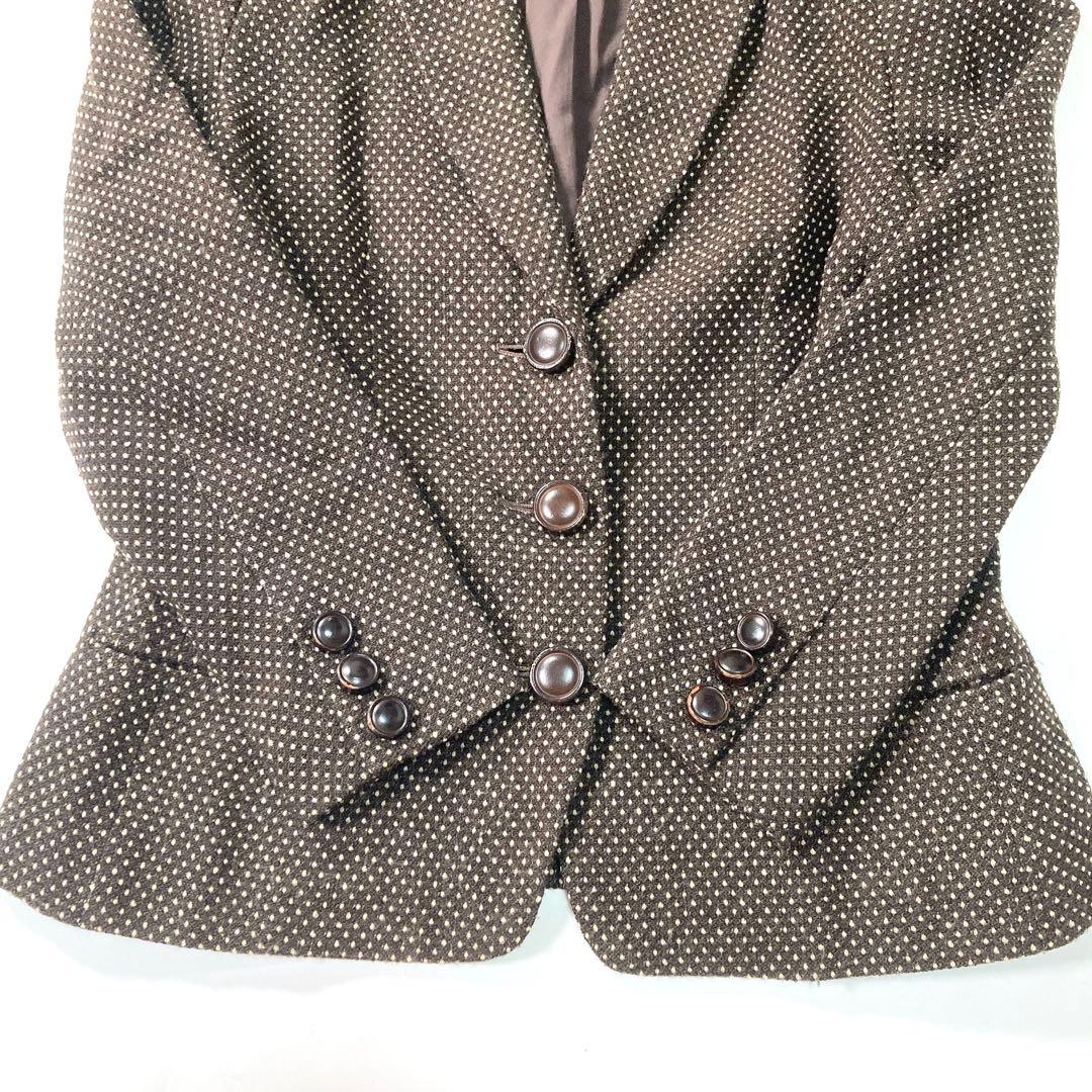 クリスチャンディオール Dior テーラードジャケット ドット ウール