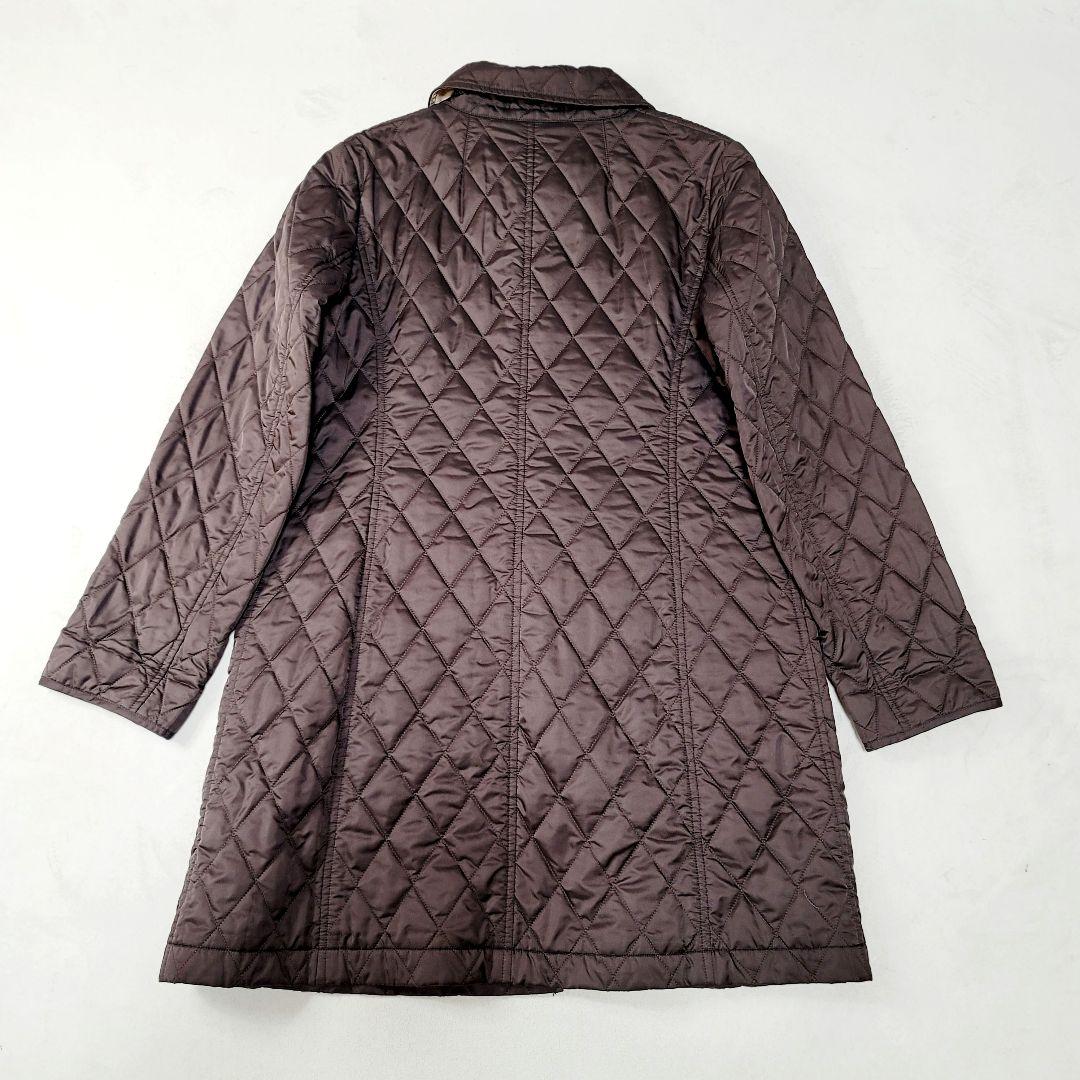 しずく様　バーバリー☆ノバチェック柄キルティング中綿ロングコートジャケット