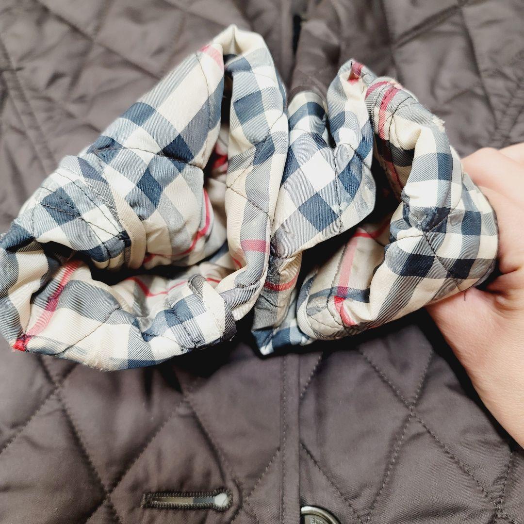 しずく様　バーバリー☆ノバチェック柄キルティング中綿ロングコートジャケット