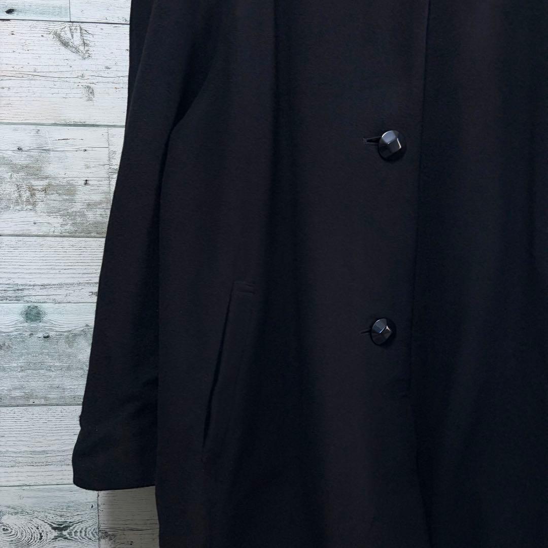☆大きいサイズ・3L☆カシミヤブレンドウールコート　未使用タグ付　15号　黒色