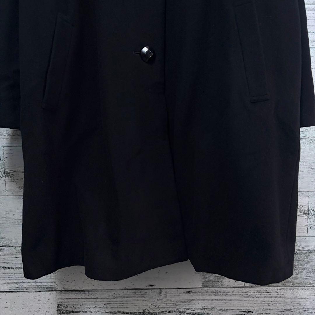 ☆大きいサイズ・3L☆カシミヤブレンドウールコート　未使用タグ付　15号　黒色