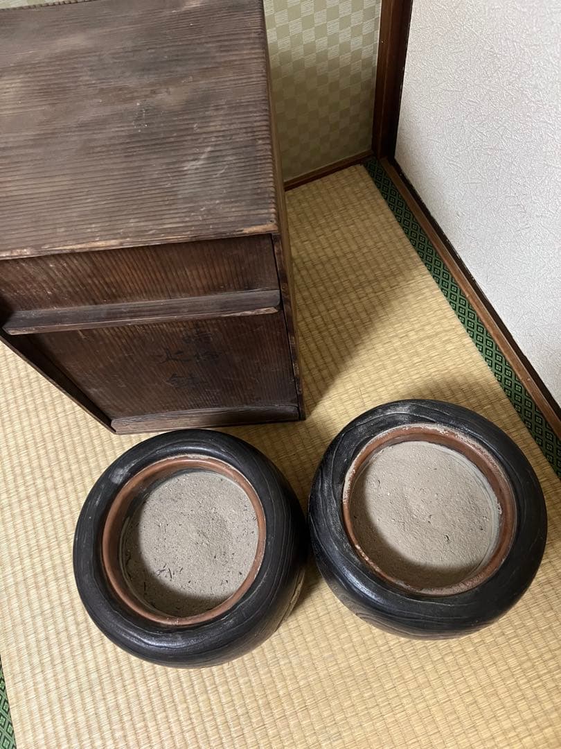 専用です　旧家蔵出し　蒔絵火鉢　一対　供箱