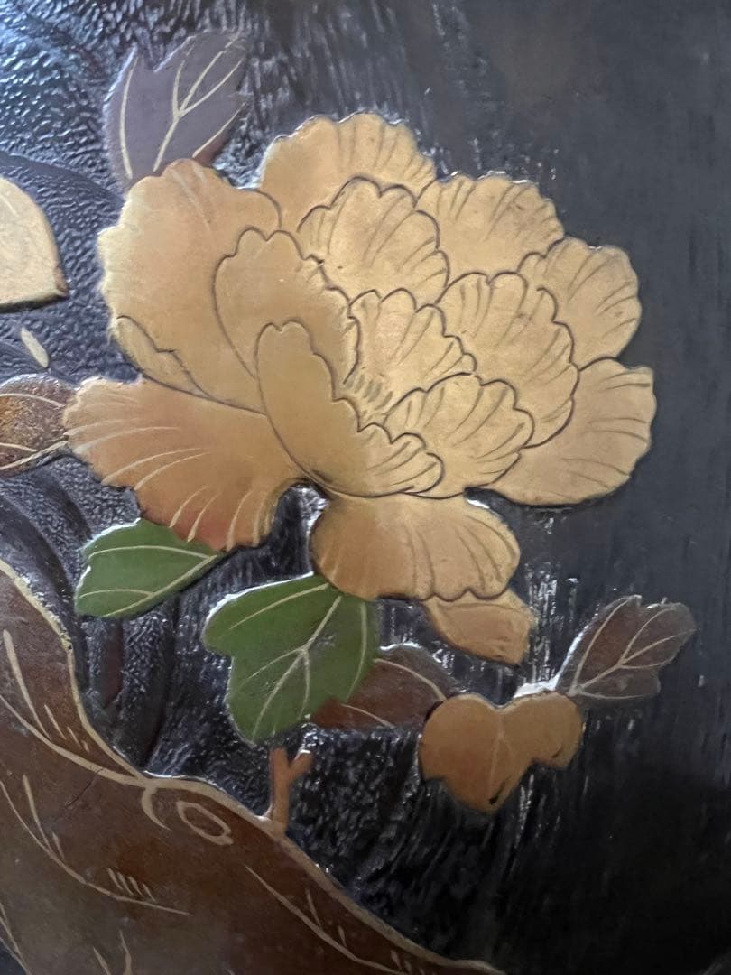 専用です　旧家蔵出し　蒔絵火鉢　一対　供箱