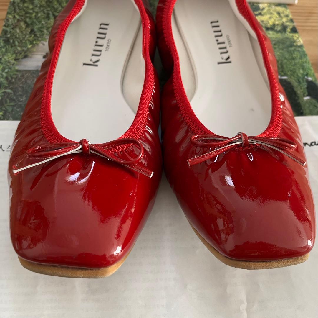 kurunTokyo Giselle エナメル レッド 26.5 美品